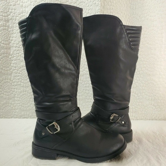 Callit Spring Women's Marcel Knee-High Boots Black Sz 7.5 - Picture 2 of 7